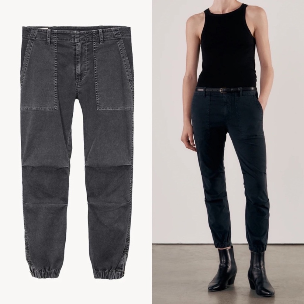 Nili Lotan Cropped Military Pant Carbon Gray 00 EUC